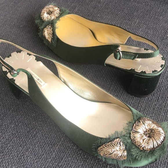 Max Studio - green satin pumps 8.5 - Picture 5 of 5